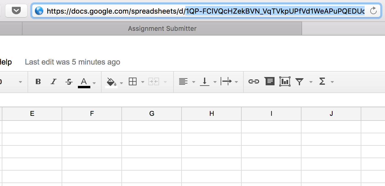 Spreadsheet key